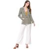 imageAllegra K Womens Notched Lapel One Button Boyfriend Blazer Suit Houndstooth Work Office Blazers JacketBlack