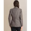 imageAllegra K Womens Notched Lapel One Button Boyfriend Blazer Suit Houndstooth Work Office Blazers JacketBlack Brown