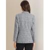 imageAllegra K Womens Notched Lapel One Button Boyfriend Blazer Suit Houndstooth Work Office Blazers JacketBlack White 2