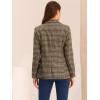 imageAllegra K Womens Notched Lapel One Button Boyfriend Blazer Suit Houndstooth Work Office Blazers JacketBlue Brown