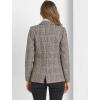 imageAllegra K Womens Notched Lapel One Button Boyfriend Blazer Suit Houndstooth Work Office Blazers JacketBrown