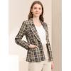 imageAllegra K Womens Notched Lapel One Button Boyfriend Blazer Suit Houndstooth Work Office Blazers JacketBrown Black