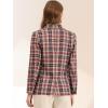 imageAllegra K Womens Notched Lapel One Button Boyfriend Blazer Suit Houndstooth Work Office Blazers JacketBrown Red
