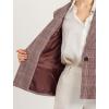 imageAllegra K Womens Notched Lapel One Button Boyfriend Blazer Suit Houndstooth Work Office Blazers JacketBurgundy