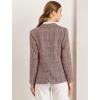 imageAllegra K Womens Notched Lapel One Button Boyfriend Blazer Suit Houndstooth Work Office Blazers JacketBurgundy