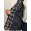 imageAllegra K Womens Notched Lapel One Button Boyfriend Blazer Suit Houndstooth Work Office Blazers JacketDark Blue