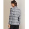 imageAllegra K Womens Notched Lapel One Button Boyfriend Blazer Suit Houndstooth Work Office Blazers JacketGrey