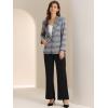 imageAllegra K Womens Notched Lapel One Button Boyfriend Blazer Suit Houndstooth Work Office Blazers JacketGrey