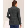 imageAllegra K Womens Notched Lapel One Button Boyfriend Blazer Suit Houndstooth Work Office Blazers JacketGrey Black