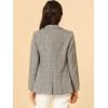 imageAllegra K Womens Notched Lapel One Button Boyfriend Blazer Suit Houndstooth Work Office Blazers JacketLight Coffee