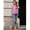 imageAllegra K Womens Peplum Top Cap Sleeve Round Neck 2025 Summer Work Blouse Tops for Business CasualLight Purple