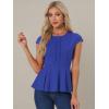 imageAllegra K Womens Peplum Top Cap Sleeve Round Neck 2025 Summer Work Blouse Tops for Business CasualRoyal Blue