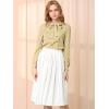 imageAllegra K Womens Peter Pan Collar Blouse Bow Tie Neck Vintage Casual Office Button Up ShirtApricot