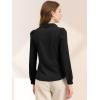 imageAllegra K Womens Peter Pan Collar Blouse Bow Tie Neck Vintage Casual Office Button Up ShirtBlack