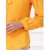 imageAllegra K Womens Peter Pan Collar Blouse Bow Tie Neck Vintage Casual Office Button Up ShirtBright Yellow