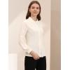 imageAllegra K Womens Peter Pan Collar Blouse Business Casual Long Sleeve Button Down Work ShirtBeige