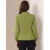 imageAllegra K Womens Peter Pan Collar Blouse Business Casual Long Sleeve Button Down Work ShirtOlive Green