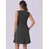 imageAllegra K Womens Plaid Dress Sleeveless A Line Vintage Houndstooth Work DressesBlack Grey
