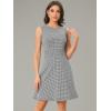 imageAllegra K Womens Plaid Dress Sleeveless A Line Vintage Houndstooth Work DressesBlack Houndstooth
