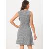 imageAllegra K Womens Plaid Dress Sleeveless A Line Vintage Houndstooth Work DressesBlack Houndstooth