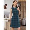 imageAllegra K Womens Plaid Dress Sleeveless A Line Vintage Houndstooth Work DressesBlue