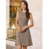 imageAllegra K Womens Plaid Dress Sleeveless A Line Vintage Houndstooth Work DressesBrown Apricot