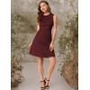 imageAllegra K Womens Plaid Dress Sleeveless A Line Vintage Houndstooth Work DressesBurgundyb