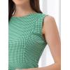imageAllegra K Womens Plaid Dress Sleeveless A Line Vintage Houndstooth Work DressesGreen