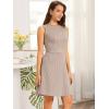 imageAllegra K Womens Plaid Dress Sleeveless A Line Vintage Houndstooth Work DressesLight Brown