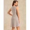 imageAllegra K Womens Plaid Dress Sleeveless A Line Vintage Houndstooth Work DressesLight Brown