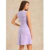 imageAllegra K Womens Plaid Dress Sleeveless A Line Vintage Houndstooth Work DressesLight Purple