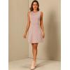imageAllegra K Womens Plaid Dress Sleeveless A Line Vintage Houndstooth Work DressesPink Houndstooth