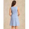 imageAllegra K Womens Plaid Dress Sleeveless A Line Vintage Houndstooth Work DressesSky Blue