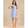 imageAllegra K Womens Plaid Dress Sleeveless A Line Vintage Houndstooth Work DressesSky Blue