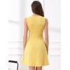 imageAllegra K Womens Plaid Dress Sleeveless A Line Vintage Houndstooth Work DressesYellow