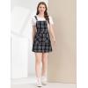 imageAllegra K Womens Plaid Overall Dress Vintage Checkered Suspender Skirt Short Pinafore DressBlueapricot