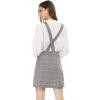 imageAllegra K Womens Plaid Overall Dress Vintage Checkered Suspender Skirt Short Pinafore DressPinkgrey