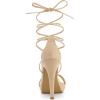 imageAllegra K Womens Platform Stiletto Heels Lace Up SandalsBeige