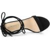 imageAllegra K Womens Platform Stiletto Heels Lace Up SandalsBlack