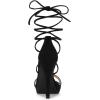 imageAllegra K Womens Platform Stiletto Heels Lace Up SandalsBlack