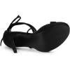 imageAllegra K Womens Platform Stiletto Heels Lace Up SandalsBlack