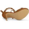 imageAllegra K Womens Platform Stiletto Heels Lace Up SandalsBrown