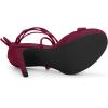 imageAllegra K Womens Platform Stiletto Heels Lace Up SandalsBurgundy