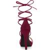 imageAllegra K Womens Platform Stiletto Heels Lace Up SandalsBurgundy