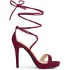 imageAllegra K Womens Platform Stiletto Heels Lace Up SandalsBurgundy