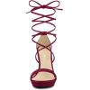 imageAllegra K Womens Platform Stiletto Heels Lace Up SandalsBurgundy