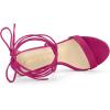imageAllegra K Womens Platform Stiletto Heels Lace Up SandalsHot Pink