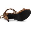 imageAllegra K Womens Platform Stiletto Heels Lace Up SandalsLeopard