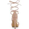 imageAllegra K Womens Platform Stiletto Heels Lace Up SandalsNude