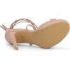 imageAllegra K Womens Platform Stiletto Heels Lace Up SandalsNude